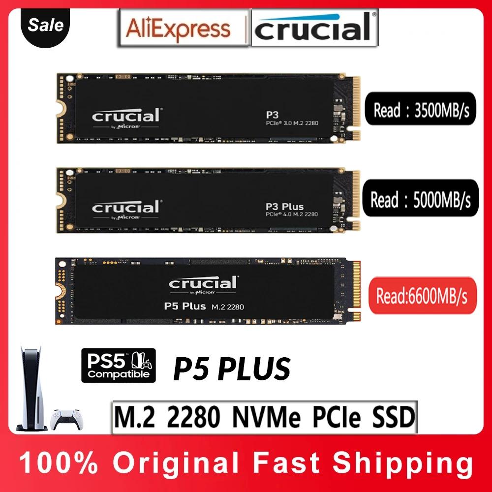 Ʈ PS5 ũž  ָ Ʈ ũ, Crucial P5 Plus, P3 Plus, P3 SSD, 4TB, 2TB, 1TB, 500GB, PCIe 4.0x4 M.2 2280 NVMe